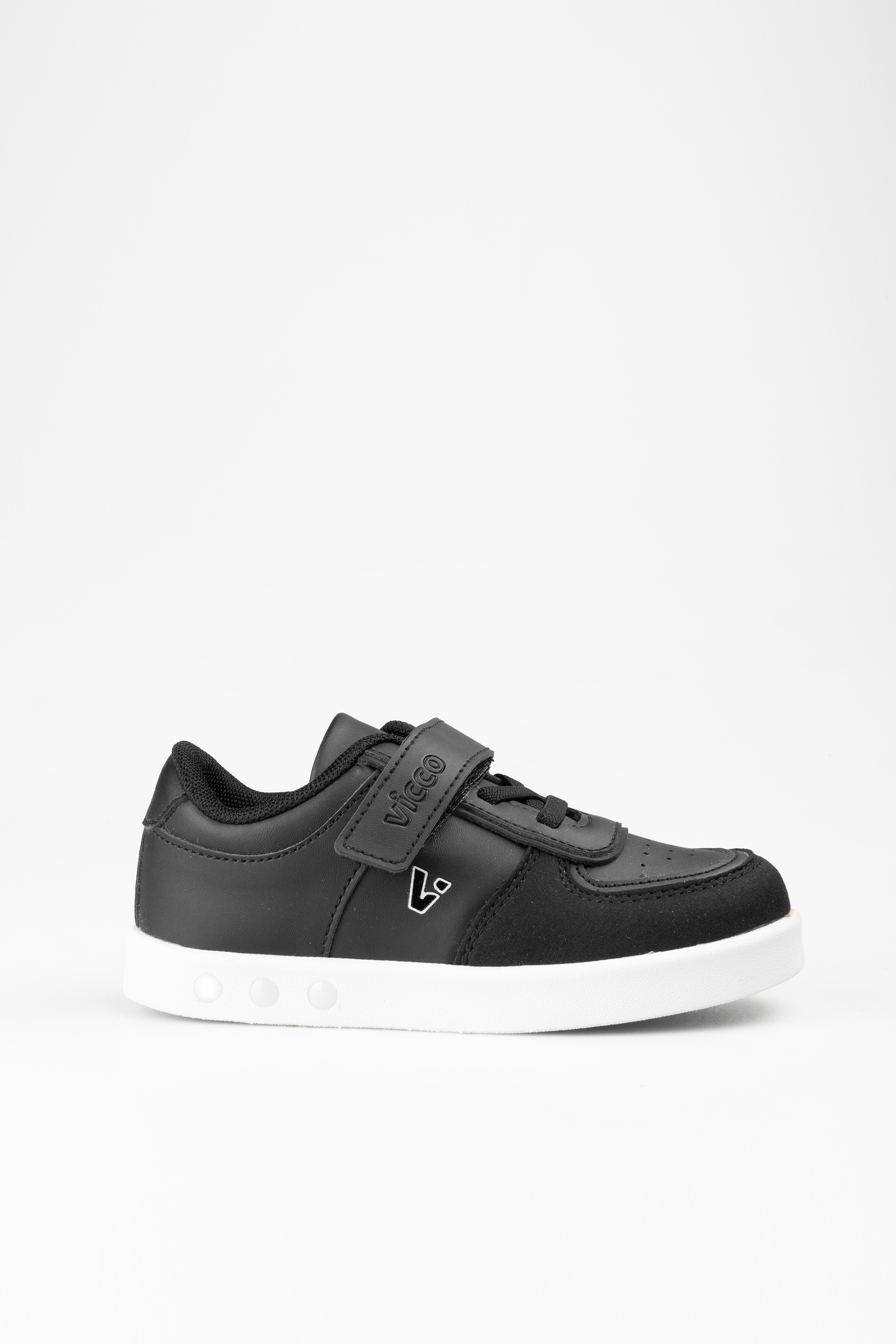 Vicco Sam Işıklı Unisex Çocuk Siyah/Beyaz Sneaker