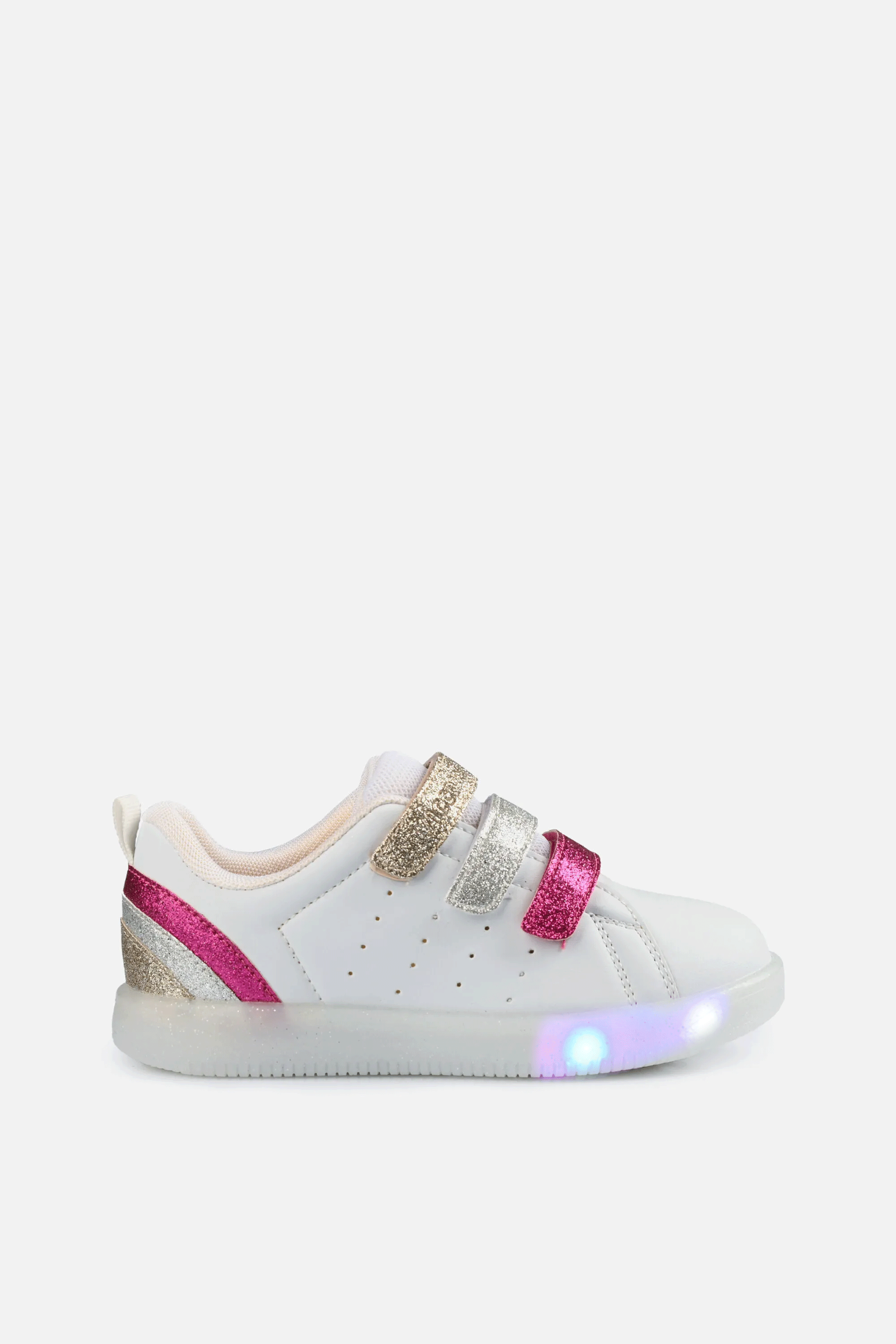 Vicco Sun Işıklı Kız Çocuk Beyaz/Fuşya Sneaker