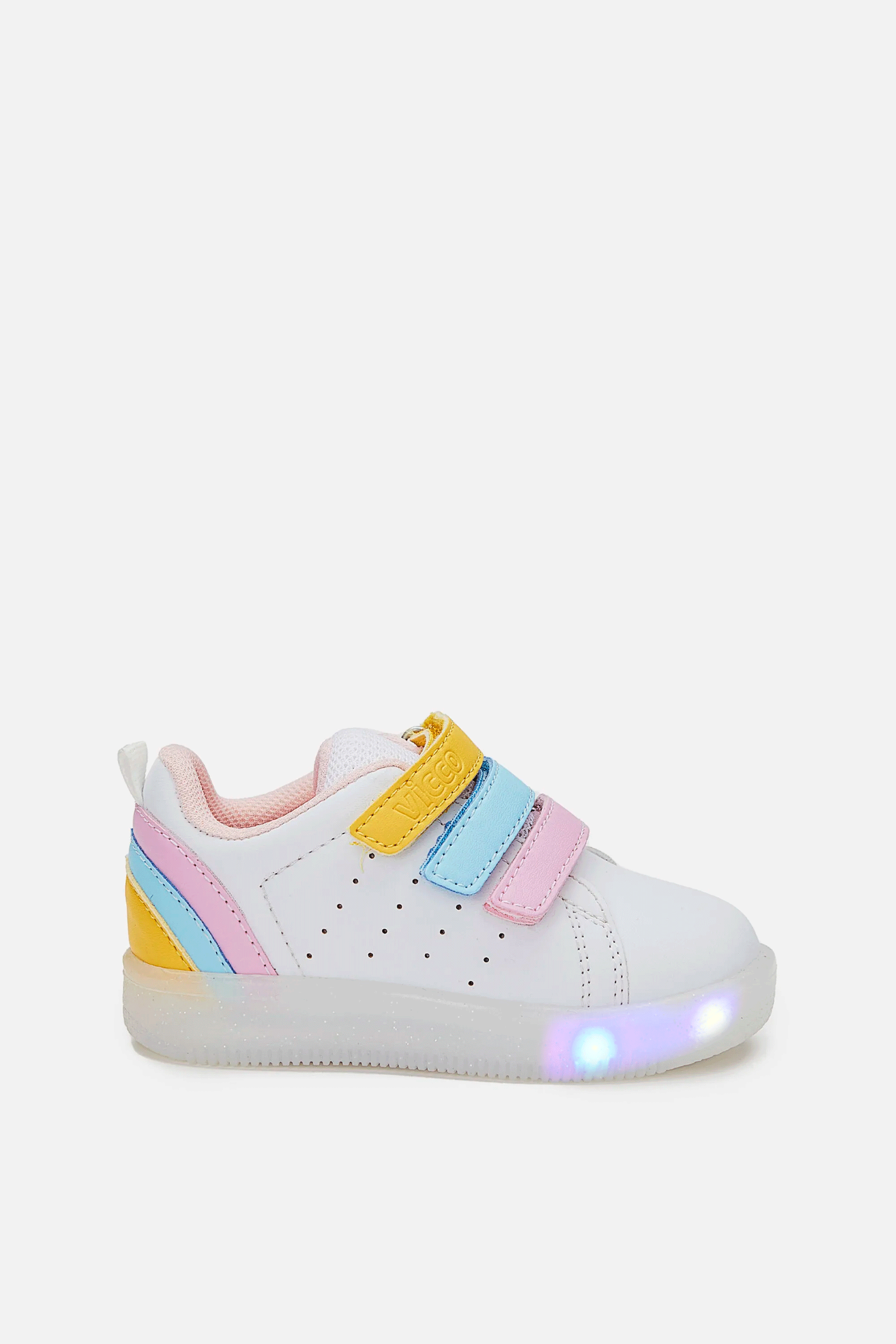 Vicco Sun Işıklı Kız Bebek Beyaz/Pembe Sneaker
