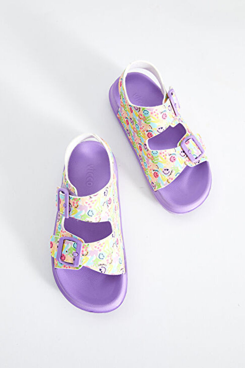 Vicco Miyu II Baskılı Kız Bebek Lila Sandalet321.B23Y.254-16 | Vicco