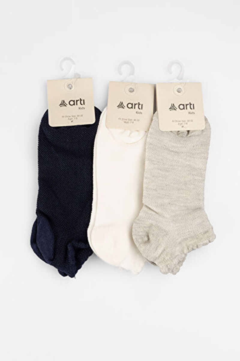 Artı Lia 3'lü Kız Okul Öncesi Beyaz/Gri/Lacivert ÇorapE.200112P-111801 | Vicco