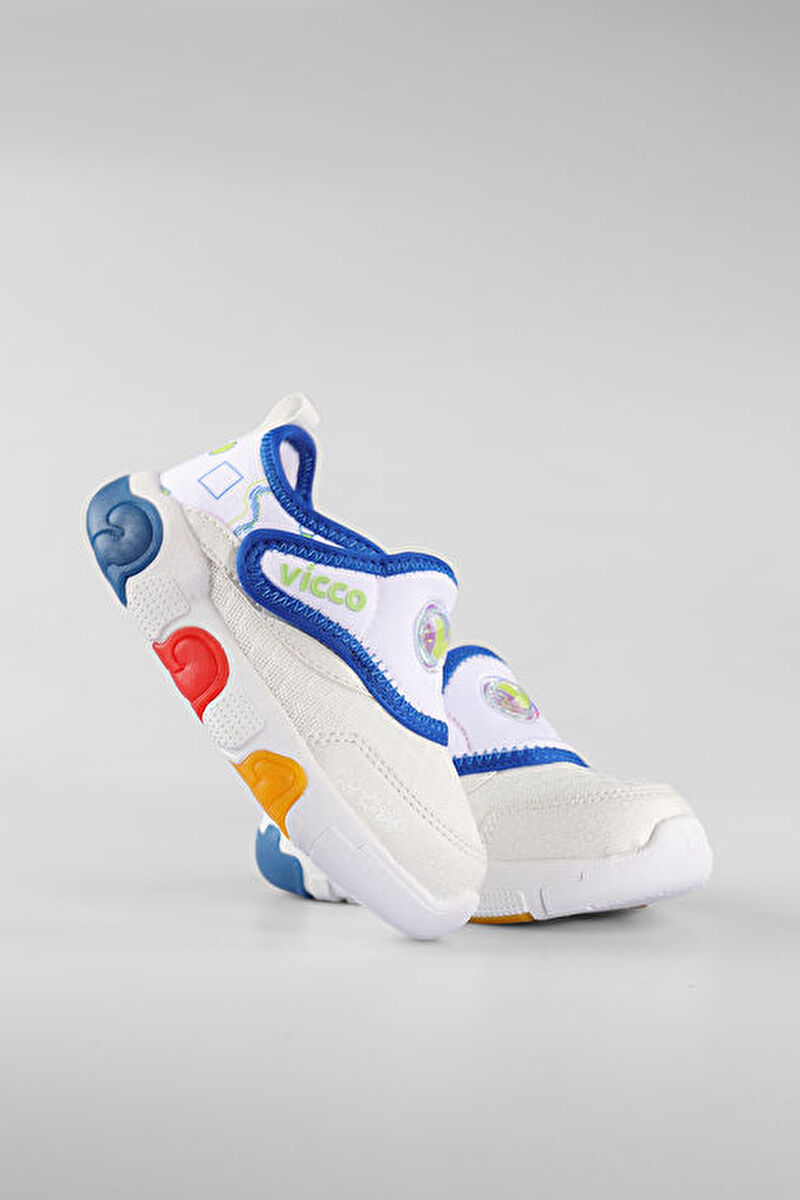 Vicco Sort Işıklı Erkek Bebek Beyaz/Saks Mavi Spor Ayakkabı346.B25Y.181-1105 | Vicco