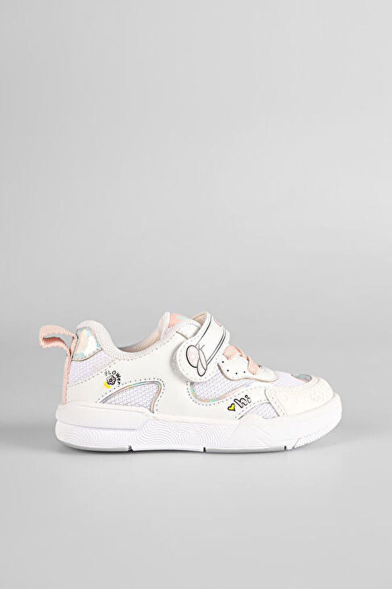 Vicco Repair Baskılı Kız Bebek Beyaz/Pudra Sneaker346.B25K.219-11114 | Vicco