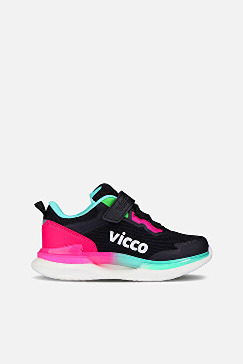 Vicco Yancy Hafif Kız Okul Öncesi Siyah/Fuşya Spor Ayakkabı346.P23K.318-0207 | Vicco