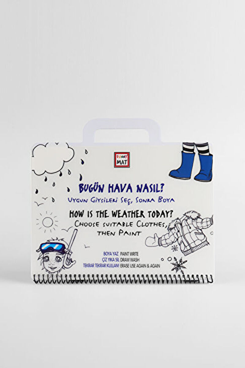 Akademi Çocuk Mat Mini Set Bugün Hava Nasıl Yıkanabilir Unisex Aksesuar Beyaz Boyama Kitabı25K.A25M.1164-11 | Vicco