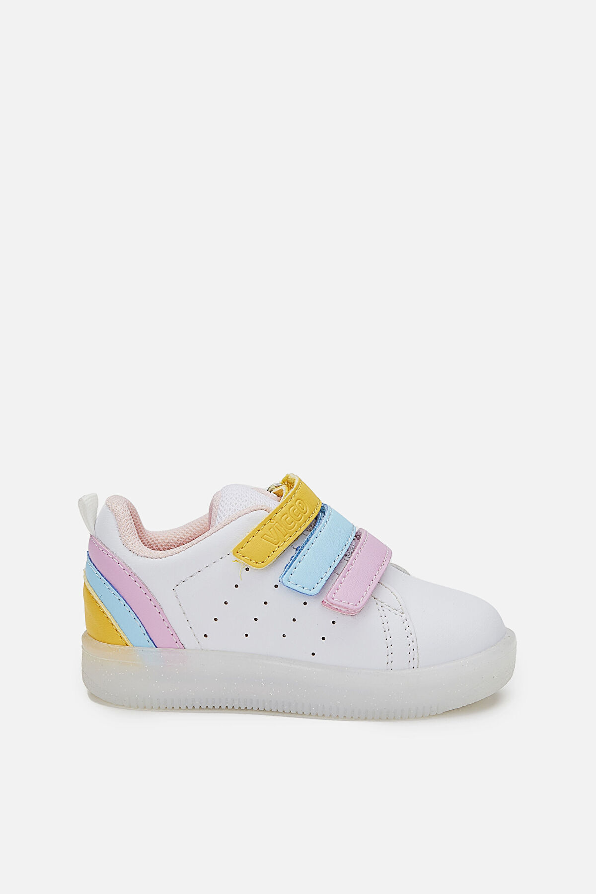 Vicco Sun Işıklı Kız Bebek Beyaz/Pembe Sneaker