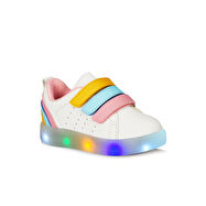 Vicco Sun Işıklı Kız Bebek Beyaz/Pembe Sneaker