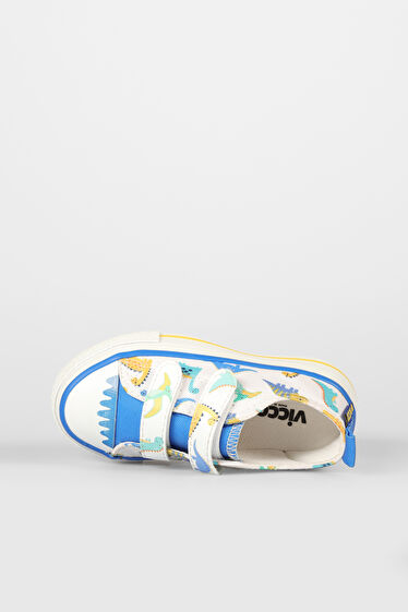 Vicco Done Desenli Erkek Okul Öncesi Beyaz/Saks Mavi Sneaker