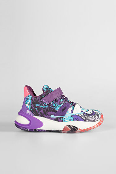 Vicco Universe Baskılı Kız Çocuk Mor Sneaker