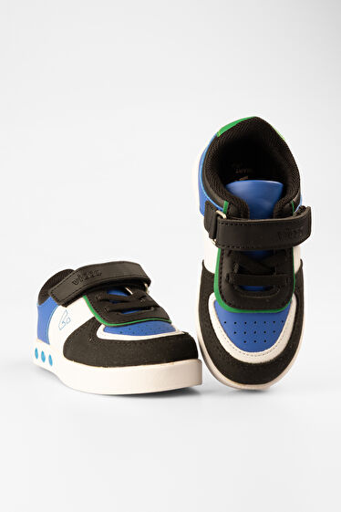 Vicco Sam Işıklı Erkek Bebek Siyah/Saks Mavi Sneaker