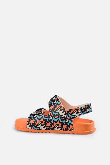 Vicco Miyu II Baskılı Unisex Bebek Orange Sandalet