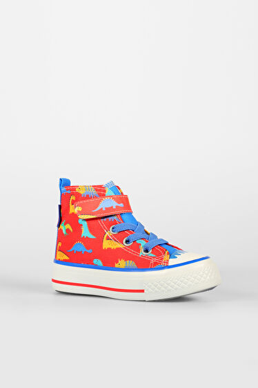 Vicco Ada Desenli Unisex Bebek Kırmızı Sneaker