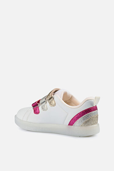 Vicco Sun Işıklı Kız Çocuk Beyaz/Fuşya Sneaker