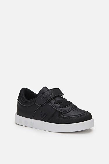 Vicco Sam Işıklı Unisex Bebek Siyah/Beyaz Sneaker