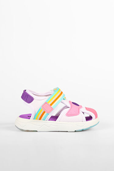 Vicco Flow II Hafif Kız Bebek Beyaz/Pembe Sandalet