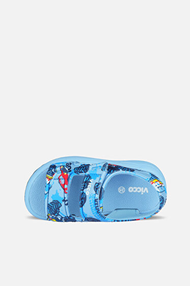 Vicco Vital Desenli Erkek Bebek Mavi Sandalet