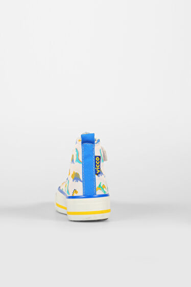 Vicco Ada Desenli Erkek Okul Öncesi Beyaz/Saks Mavi Sneaker
