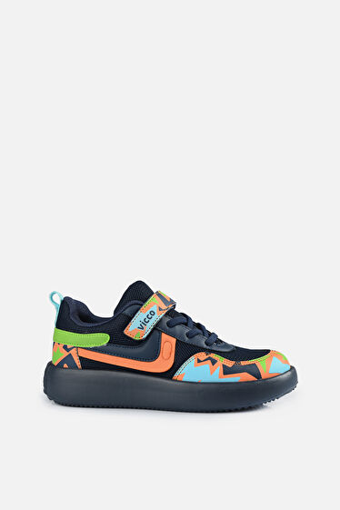 Vicco Napoli Desenli Erkek Çocuk Lacivert Sneaker