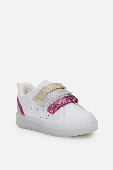 Vicco Sun Işıklı Kız Okul Öncesi Beyaz/Fuşya Sneaker