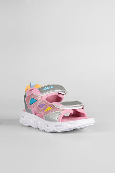 Vicco Hilda Işıklı Kız Çocuk Pembe Sandalet