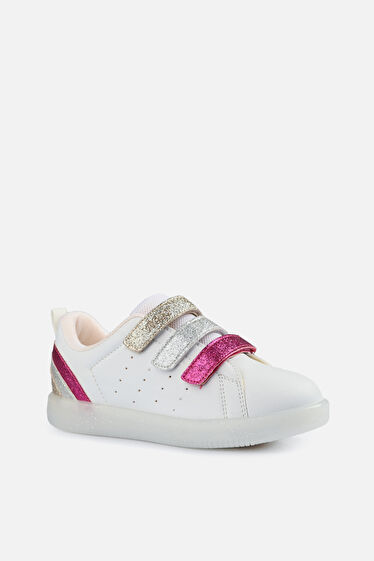 Vicco Sun Işıklı Kız Çocuk Beyaz/Fuşya Sneaker