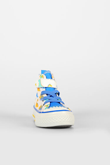 Vicco Ada Desenli Erkek Okul Öncesi Beyaz/Saks Mavi Sneaker