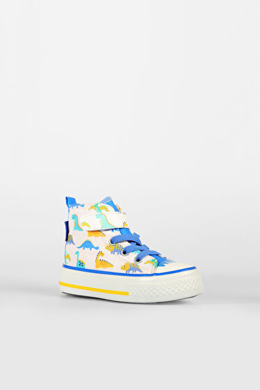 Vicco Ada Desenli Erkek Okul Öncesi Beyaz/Saks Mavi Sneaker
