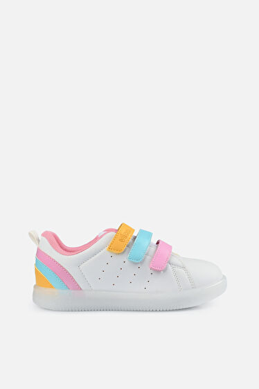 Vicco Sun Işıklı Kız Çocuk Beyaz/Pembe Sneaker