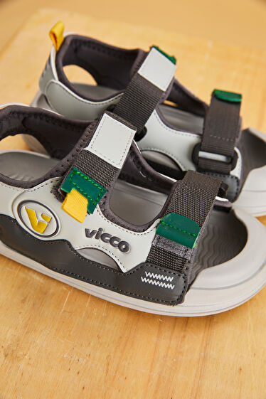 Vicco Wonder Hafif Erkek Bebek Gri Sandalet