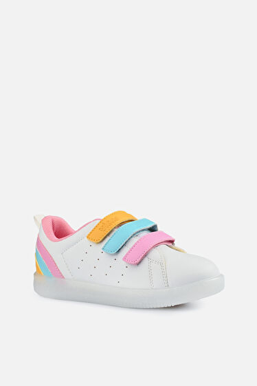 Vicco Sun Işıklı Kız Çocuk Beyaz/Pembe Sneaker