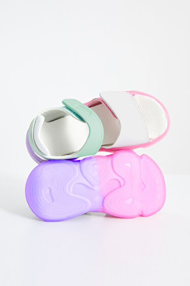 Vicco Laura Işıklı Kız Bebek Mint Yeşil/Beyaz Sandalet