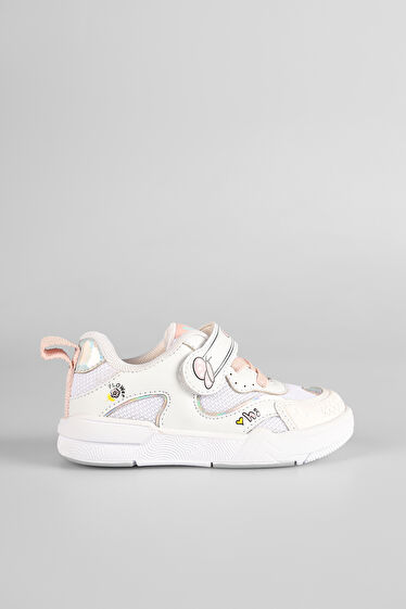 Vicco Repair Baskılı Kız Bebek Beyaz/Pudra Sneaker