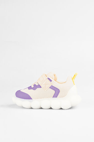 Vicco Bread Işıklı Unisex Bebek Bej Spor Ayakkabı