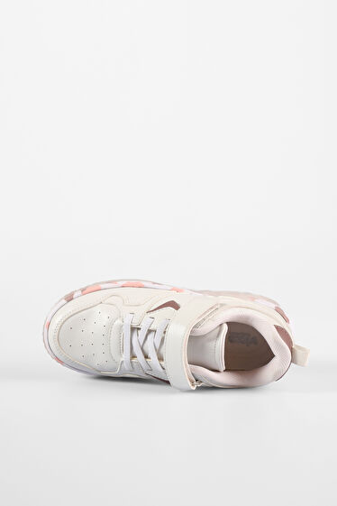 Vicco Monaco Hafif Kız Okul Öncesi Beyaz/Pudra Sneaker