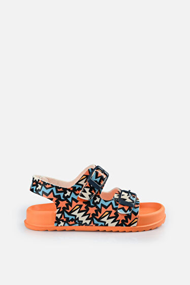 Vicco Miyu II Baskılı Unisex Bebek Orange Sandalet