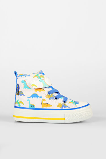 Vicco Ada Desenli Erkek Okul Öncesi Beyaz/Saks Mavi Sneaker