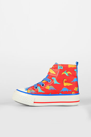 Vicco Ada Desenli Unisex Okul Öncesi Kırmızı Sneaker