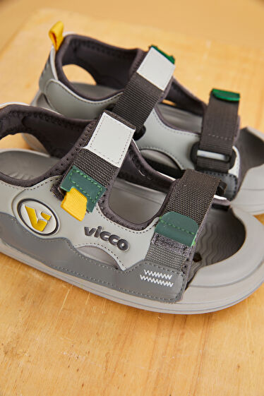 Vicco Wonder Hafif Erkek Bebek Gri Sandalet