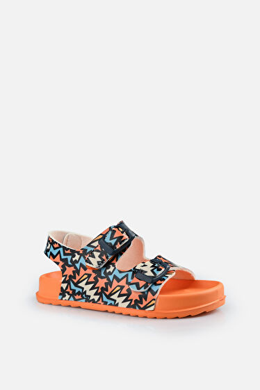 Vicco Miyu II Baskılı Unisex Bebek Orange Sandalet