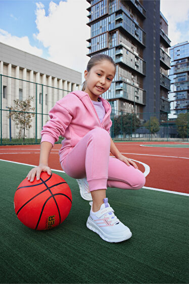 Vicco Jungle Havalı Taban Kız Okul Öncesi Beyaz/Pudra Spor Ayakkabı