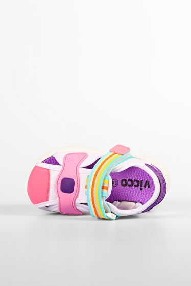 Vicco Flow II Hafif Kız Bebek Beyaz/Pembe Sandalet