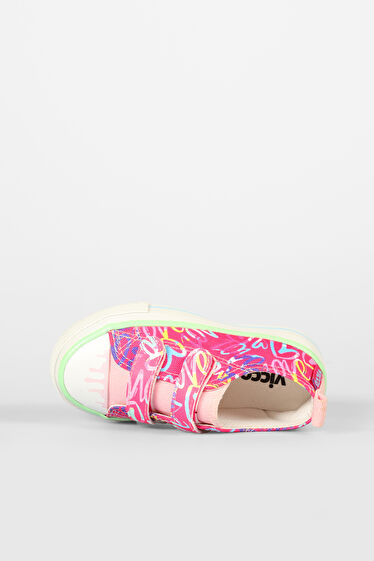 Vicco Done Desenli Kız Bebek Fuşya Sneaker
