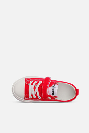 Vicco Lee Basic Unisex Okul Öncesi Kırmızı Spor Ayakkabı