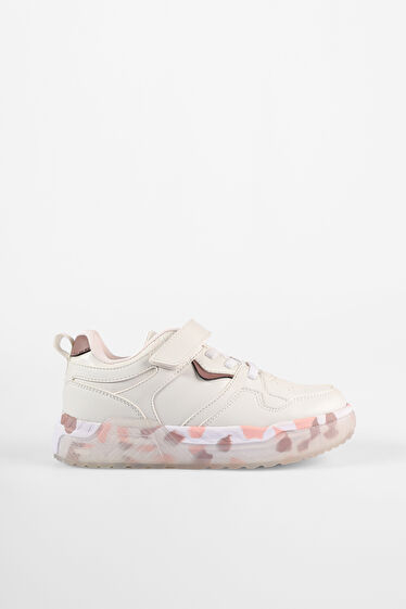 Vicco Monaco Hafif Kız Okul Öncesi Beyaz/Pudra Sneaker