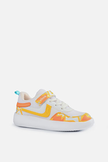Vicco Napoli Desenli Unisex Çocuk Beyaz Sneaker