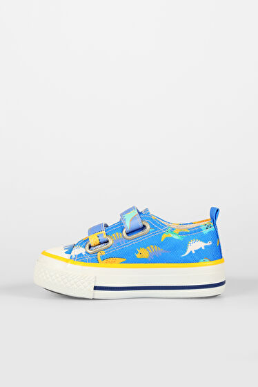 Vicco Done Desenli Erkek Okul Öncesi Saks Mavi Sneaker