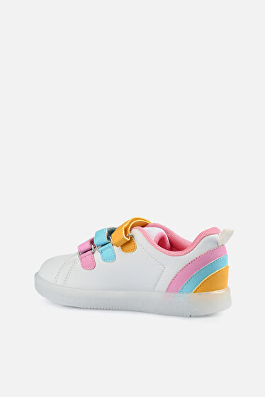 Vicco Sun Işıklı Kız Çocuk Beyaz/Pembe Sneaker