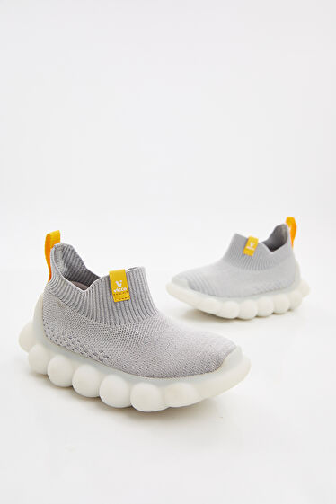 Vicco Bomb Işıklı Unisex Okul Öncesi Gri Spor Ayakkabı