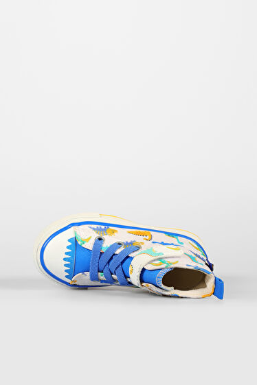 Vicco Ada Desenli Erkek Okul Öncesi Beyaz/Saks Mavi Sneaker