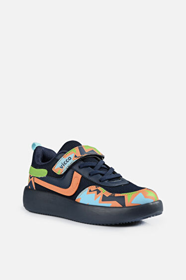 Vicco Napoli Desenli Erkek Çocuk Lacivert Sneaker